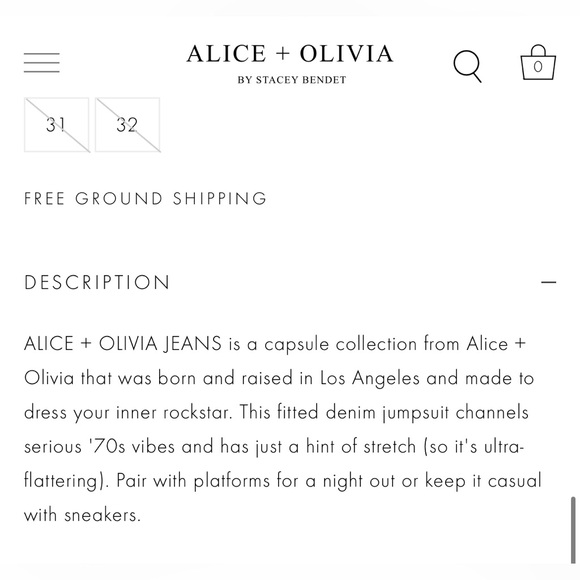 Alice + Olivia Jeans SIZE 31 Gorgeous wide leg collared jumpsuit in Sage green - Picture 9 of 9